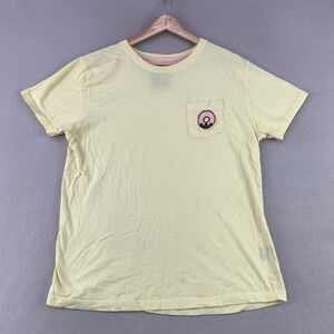 Super Massive Donut Pocket Tee Womens Large Muted Yellow Classic T-Shirt Skater